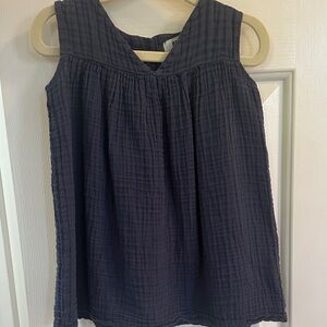 Chic Navy Kids Sleeveless Blouse